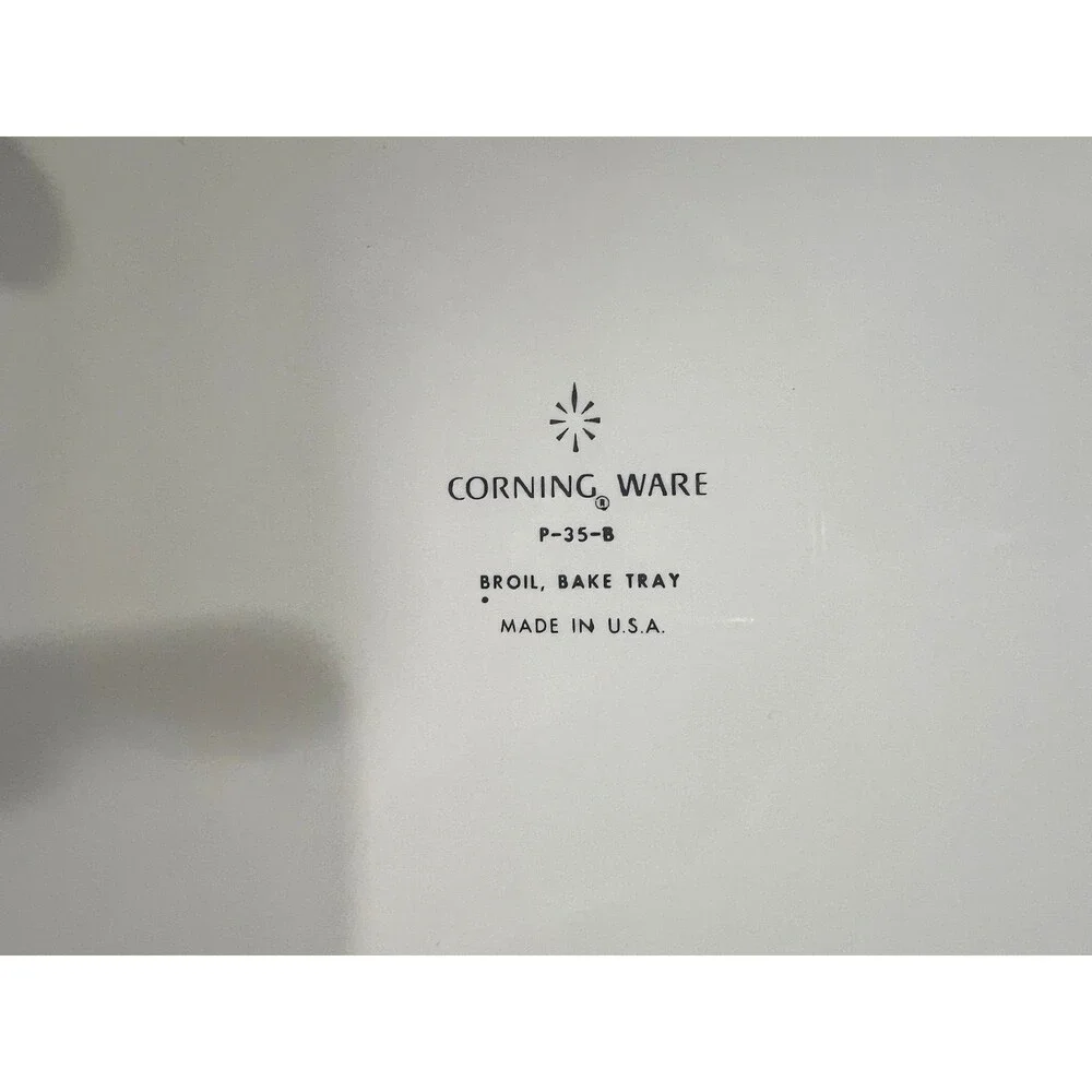 Vtg Corning Ware Blue Cornflower Broil Bake Tray P-35-B w/ Cradle 16x10 Roaster